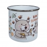 Emajliran lonček “Beary much” 0,4 litra (Isabelle Rose)