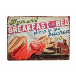 Kovinska tablica “Breakfast in bed”