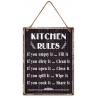 Kovinska tablica “Kitchen rules”